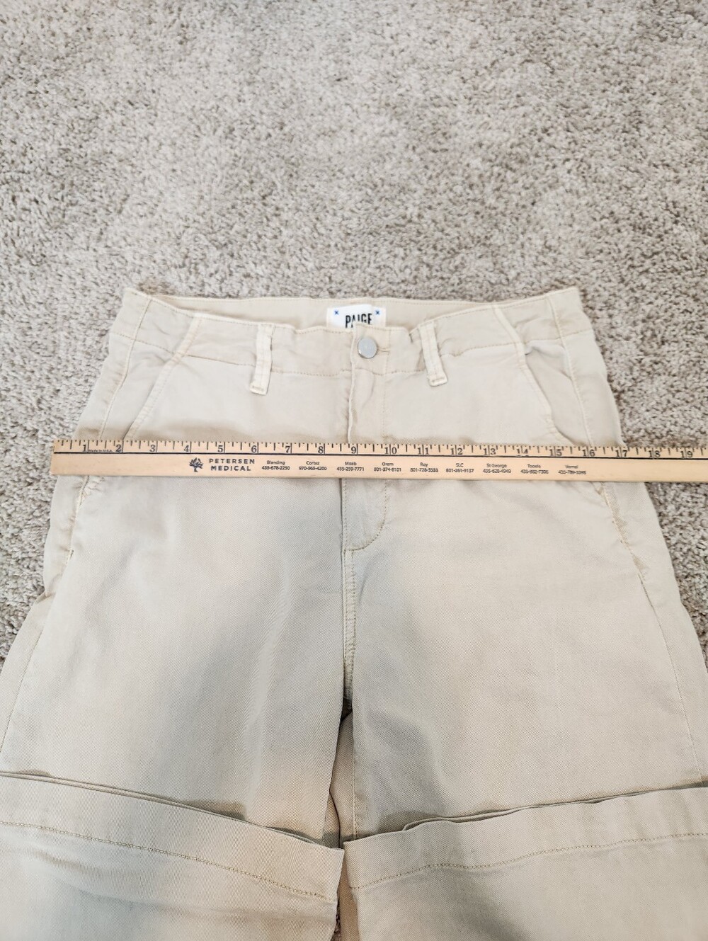 Paige Carly High Rise Wide Leg Weekender Pants Size 30 - Picture 12 of 16